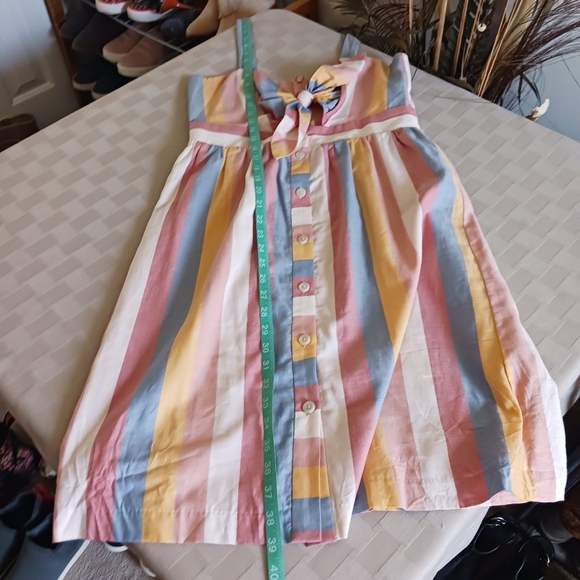 Madewell Tie Front Cutout Dress in Sherbet Stripes - Picture 14 of 14